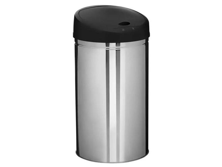 5five Simply Smart Mülleimer aus Edelstahl 42 l 32/32/62 cm, Silberfarben, Metall, Rund, 32x62x32 cm, Haushalt & Reinigung, Reinigung, Mülleimer & Abfallsammler