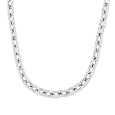Edelstahlkette COPENHAGEN STUDIOS "Schmuck Geschenk Halskette Basic Chunky", silber (edelstahlfarben), Halsketten, Damen, Edelstahl, L: 50 B: 8mm, Edelstahlkette, B:8mm