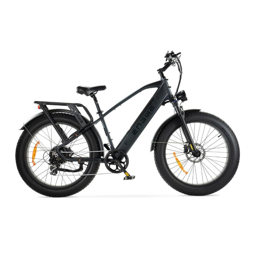 ENGWE E26 Elektrisches Fatbike - E-Bike - Hoher Einstieg - 26 Zoll - 250W Motor - 7 Gänge - 140 km Reichweite - Hydraulische Scheibenbremsen - Schwarz