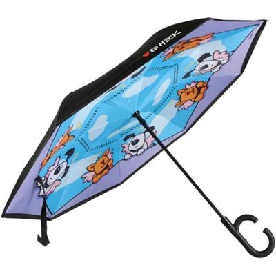 Stockregenschirm GOEBEL "Ed Heck - Little Angels", bunt, B:10cm T:5cm Ø:108cm, Obermaterial: 100% Glasfaser, Regenschirme, mit Upside/Down Öffnung
