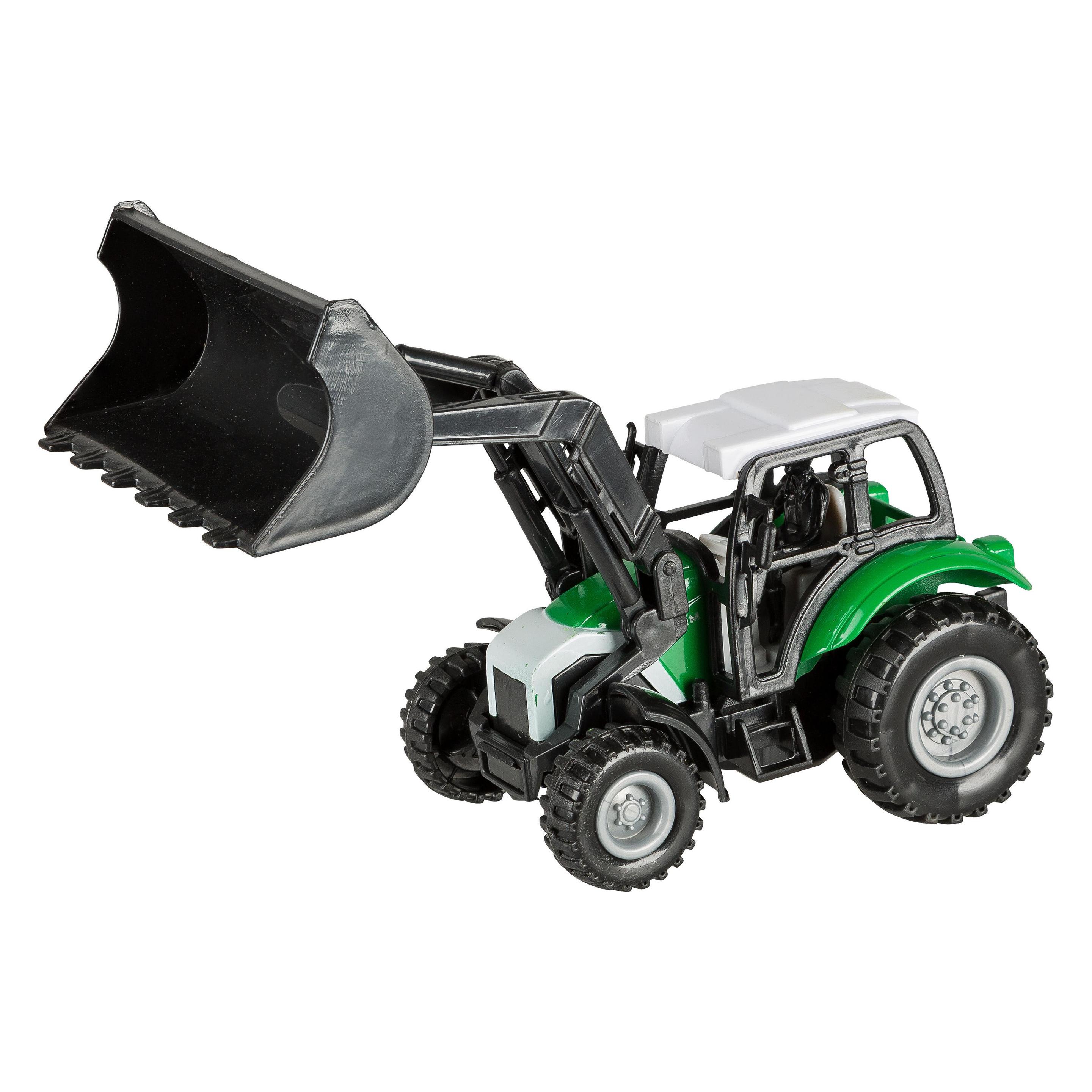 Idena Traktor Frontlader mit Rückziehmotor ca.14cm (40292)