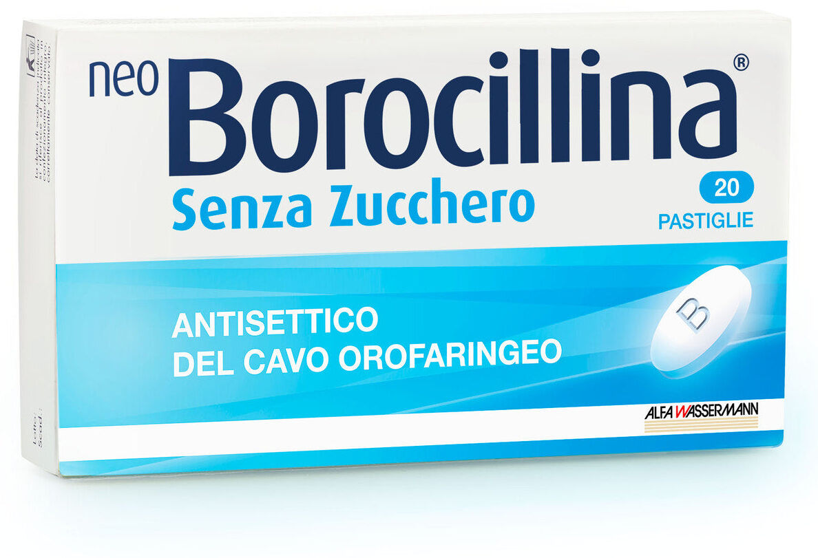 Alfasigma NeoBorocillina Mal di Gola Senza Zucchero 20 Pastiglie