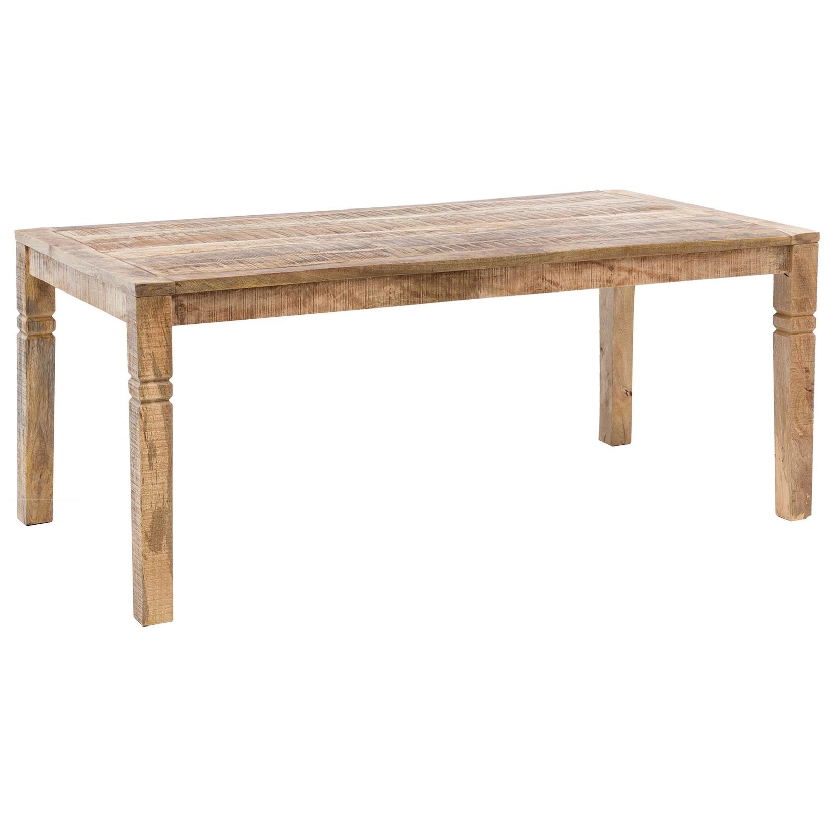 Esstisch 120cm Massivholz Natur Esszimmertisch Rustikaler Holztisch Küchentisch