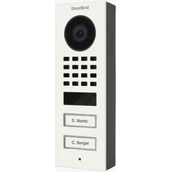 DoorBird D1102V Aufputz IP Video Türsprechanlage Verkehrsweiß, Edelstahl, pulverbeschichtet, seidenmatt