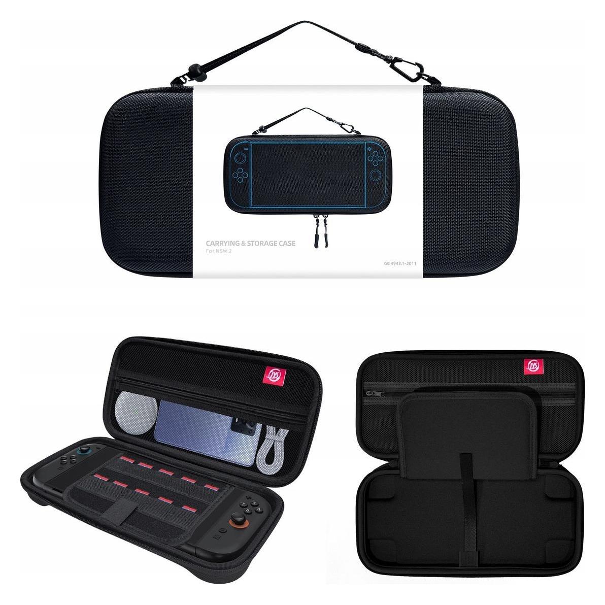 JYS Twardy Sztywny Pokrowiec Futerał Etui Walizka Case Do Nintendo Switch 2 / Jys-ns2283 / Czarny (Switch) (65662377)