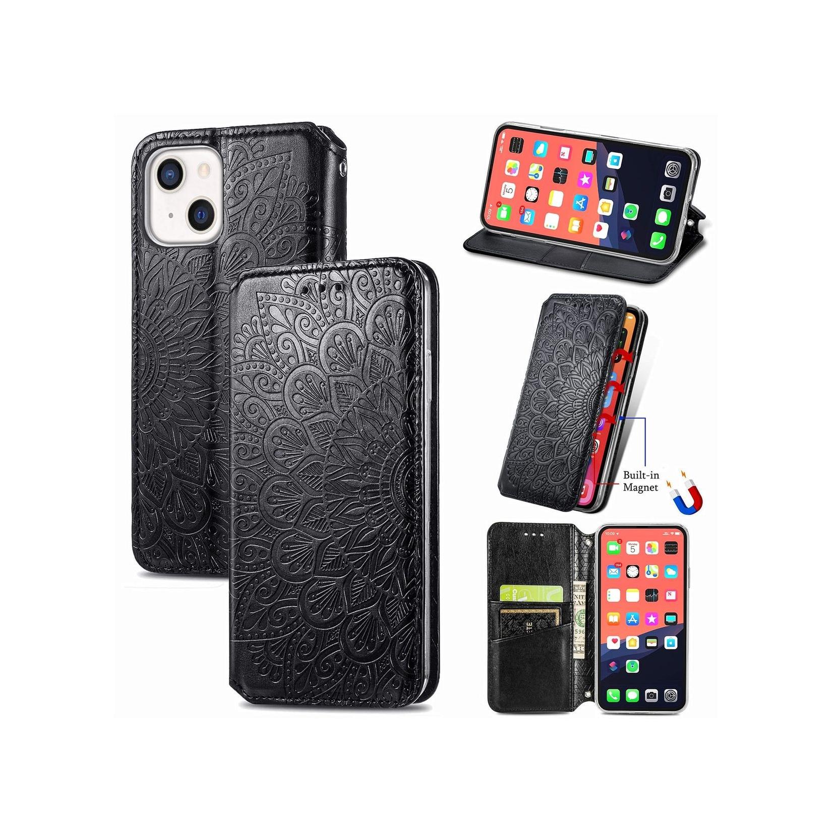 Hülle Handy Schutz für Apple iPhone 13 mini Case Cover Tasche Etuis Schwarz Neu