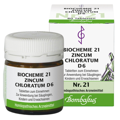 Bombastus-Werke AG BIOCHEMIE 21 Zincum chloratum D 6 Tabletten 80 St 04325176
