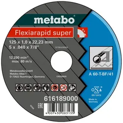 Metabo Flexiarapid super Stahl, Trennscheibe, gerade Ausführung - 616189000