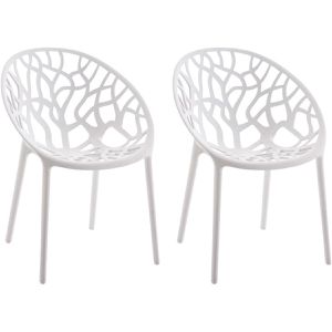 CLP Gartenstuhl Hope 151376802, Kunststoff, Niedriglehner, weiß, stapelbar, 2 Stück