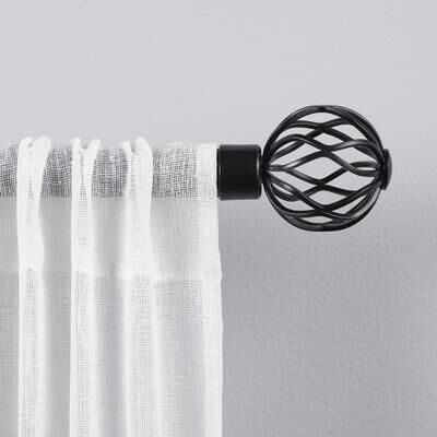 ATI Home Ogee 1"" Adjustable Curtain Rod and Finial Set"