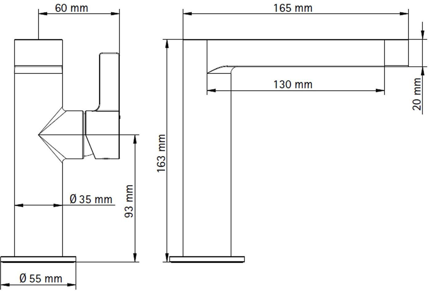 HSK Slim Waschtisch-Einhebelmischer Slim, rund