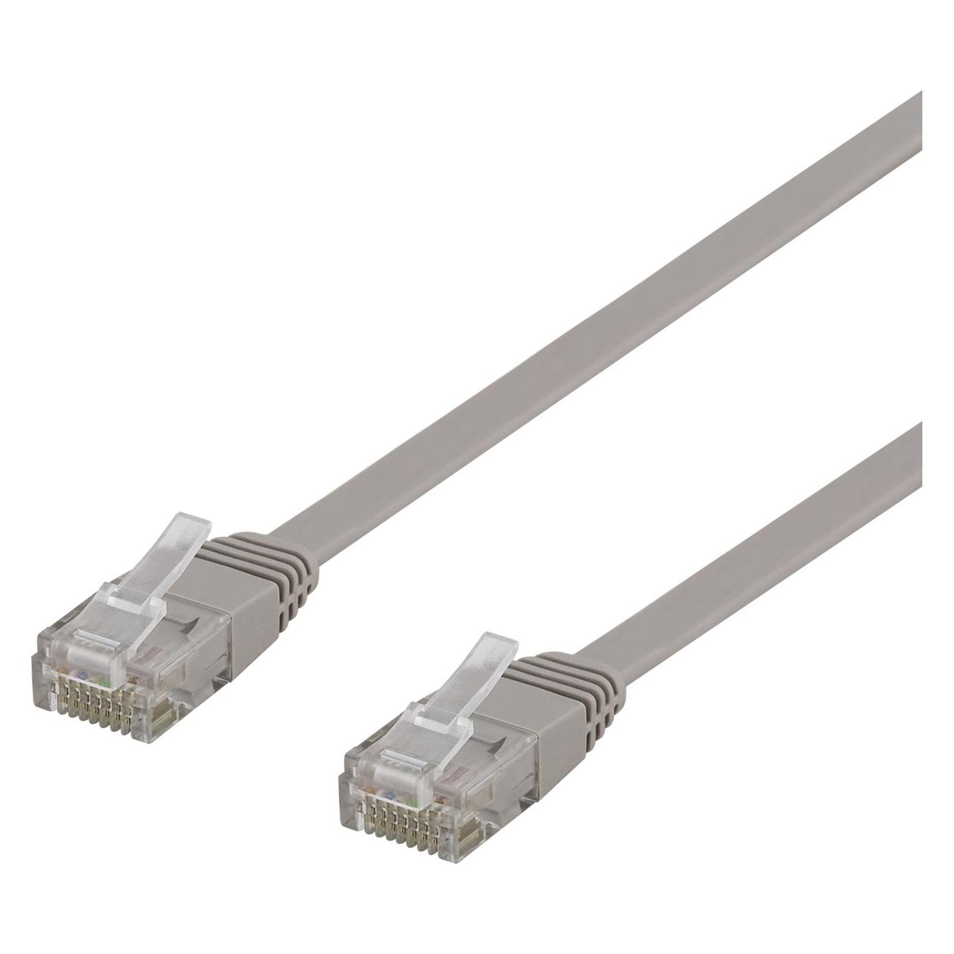Deltaco patchkabel - 2 m - gra (U/UTP, CAT6, 2 m) (TP-62-FL)