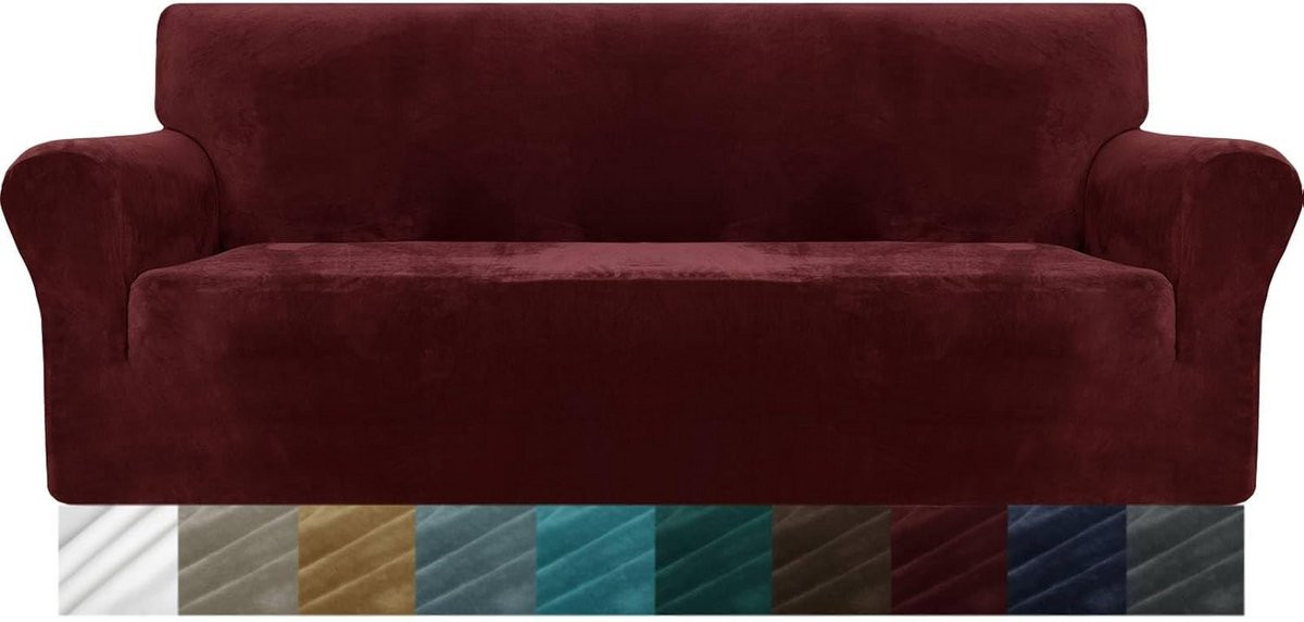 Luxe Dik Fluweel Bankovertrek voor 3 Zits Sofa - Extra Elastisch en Huisdiervriendelijk