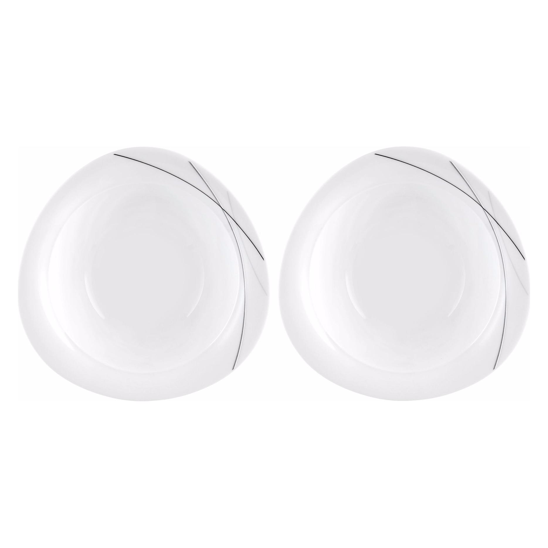 Seltmann Dessert-Schale Trio 2 Stück, Weiss Schwarz (16 cm, 0.24 l, 2x) (4003106891073)