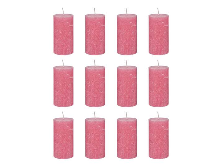 Stumpenkerze RUSTIC 12er-Set 13cm Pink