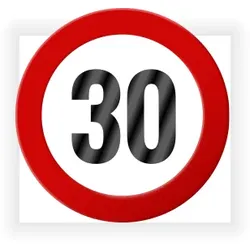 Geburtstag Einladungskarten im Design "Tempo 30" - Musterkarte