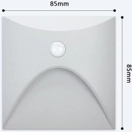 Inspired Finds SANDIY Outdoor Stair Light Motion Sensor Wall Lamp Waterproof Exterior Sconce For Garden, Yard, Balcony, Gate And Fenc white 85mm Sensor 1w warm Light