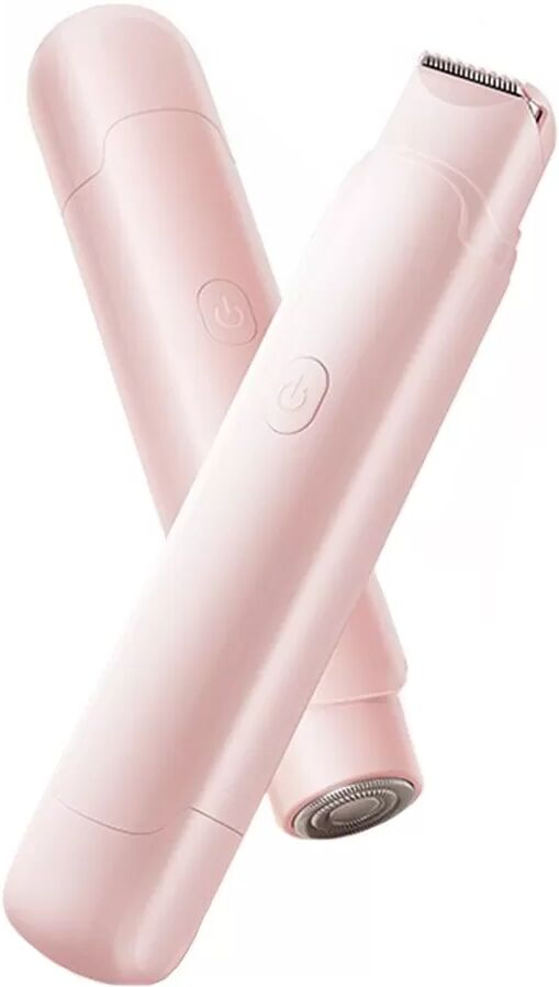 INF Doppelkopf Doppelring-Folien-Trimmer – Schmerzfreie Nass-/Trocken Full-Body Haarentfernung, IPX6, USB-C, 0.3-6mm Rosa