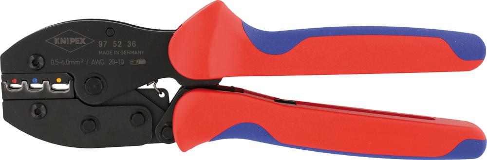 KNIPEX Crimpzange für Kabelschuhe und Steckverbinder PreciForce