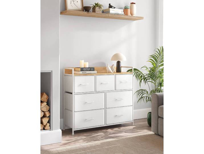 Kommode Tusero 98 x 85 x 29cm Weiß