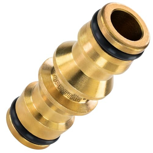 Poppstar Messing Slangverbinder voor Insteeksysteem Tuinslangkoppeling en Snelkoppeling 1/2" & 3/4"