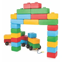 Pilsan Brick Block 03251, 43 teilig, große bunte Bausteine, ab 3 Jahre