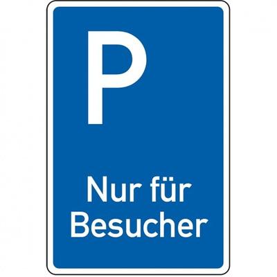 Schild I Parkplatzschild Nur für Besucher, Aluminium RA0, reflektierend, 600x900mm, DIN 67520, nach StVO