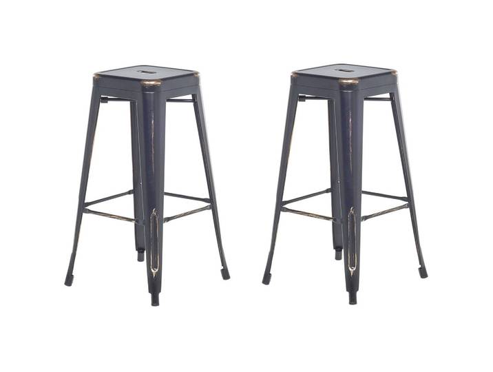 BARHOCKER 2er-Set Metall Schwarz Cabrillo