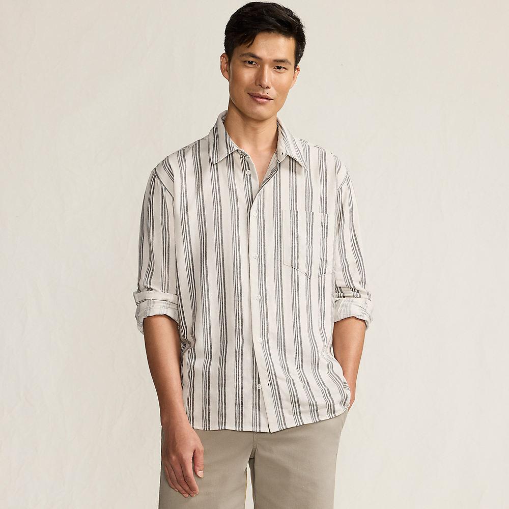Gestreiftes Hemd für Herren, Herren, size: regular, Elfenbein, by Lands' End