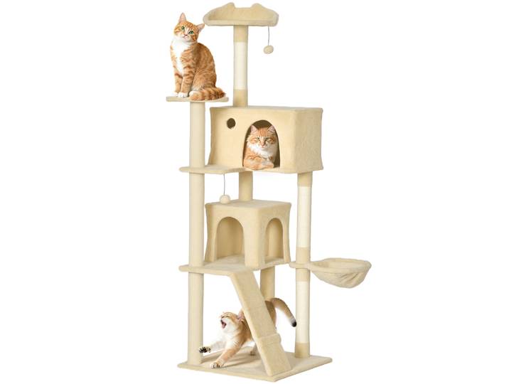 Arbre à gratter pour chat Pawhut 180 cm avec plusieurs plates-formes