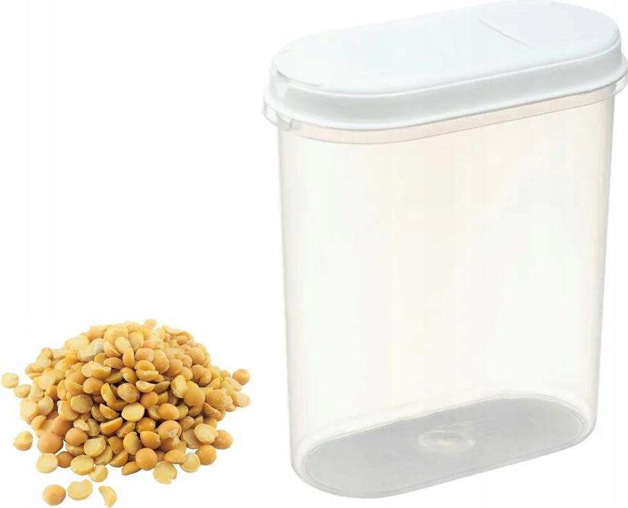 Plast Team Margerit luchtdichte voorraadbus, wit, 2,4 liter
