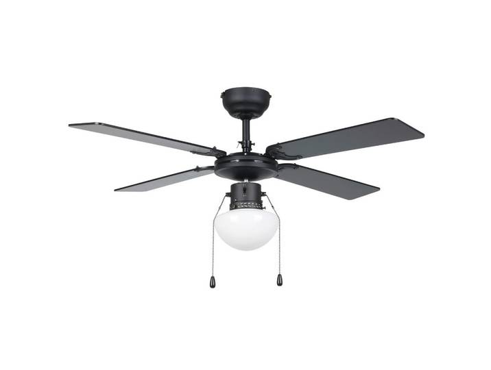 Eglo Deckenventilator, Metall, Ahorn, 42 cm, Sommerbetrieb, Winterbetrieb, geräuscharm, einfache Installation, Zugschalter, Elektrogeräte, Kühlgeräte, Ventilatoren, Deckenventilatoren