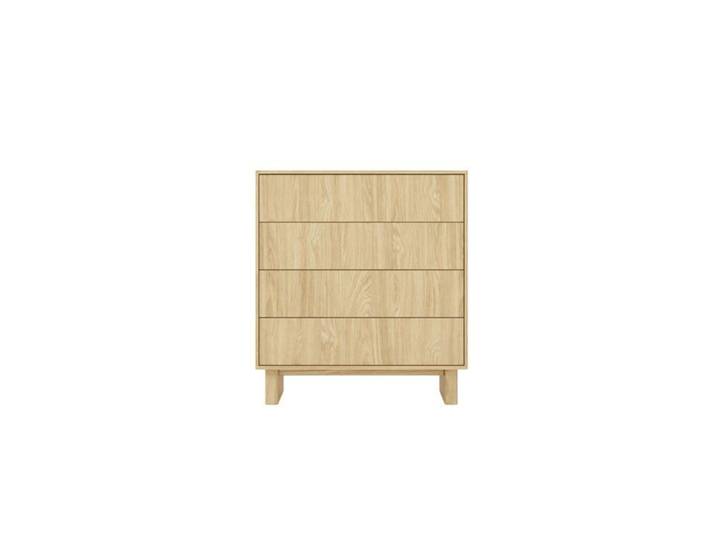 SUMBA - Commode 93 cm mélaminé Chêne clair
