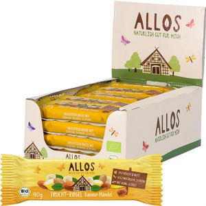 Allos Fruchtriegel Banane-Mandel, BIO, je 40 g, 25 Riegel