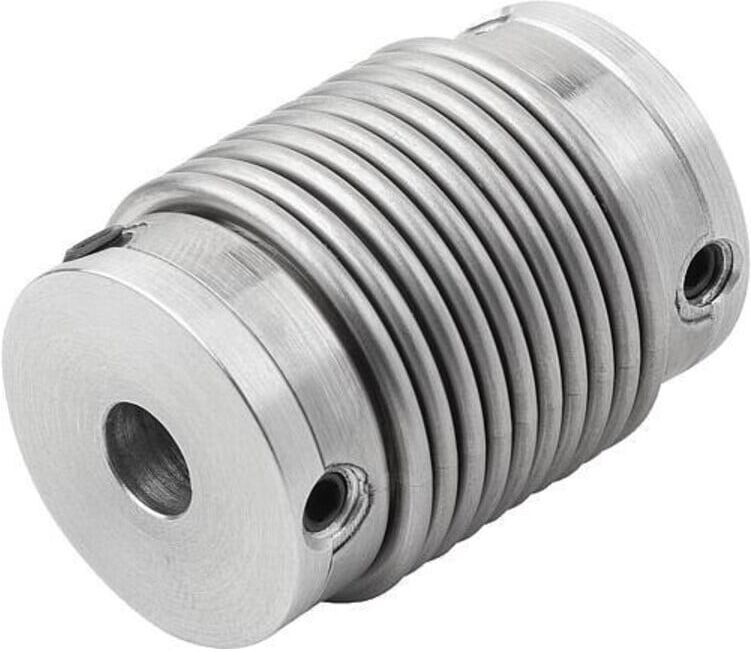 KIPP Metallbalgkupplung Klemmung Gewindestift Gr. 5 D1=6 D2=6 L=23 Aluminium (K1878.0050230606)