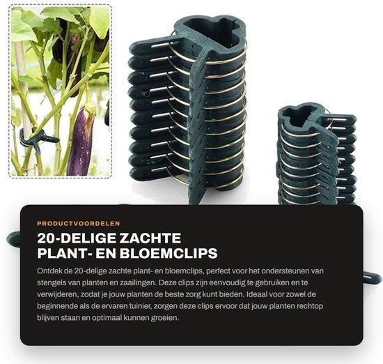 Allecto 20 stuks zachte plant- en bloemclips voor plantensteun