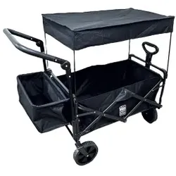 Bollerwagen mit Dach 130x53,5x100cm 80kg belastbar
