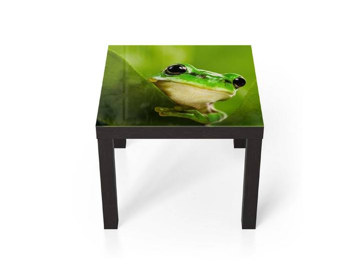 DEQORI Couchtisch 'Grüner Lauschposten', Glas Beistelltisch Glastisch modern
