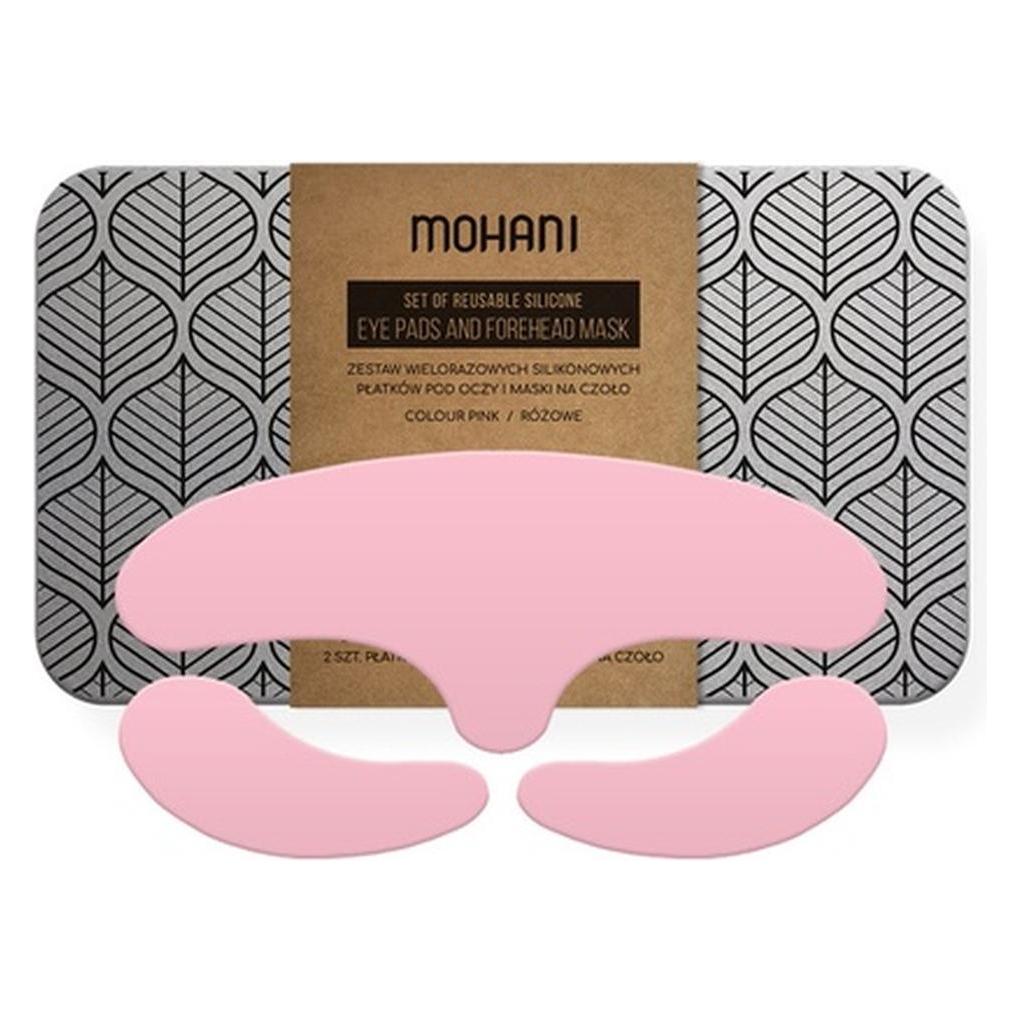 Mohani Wielorazowe płatki silikonowe pod oczy i maska na czoło Pink 2 sztuki (Pink) (5902802721723)