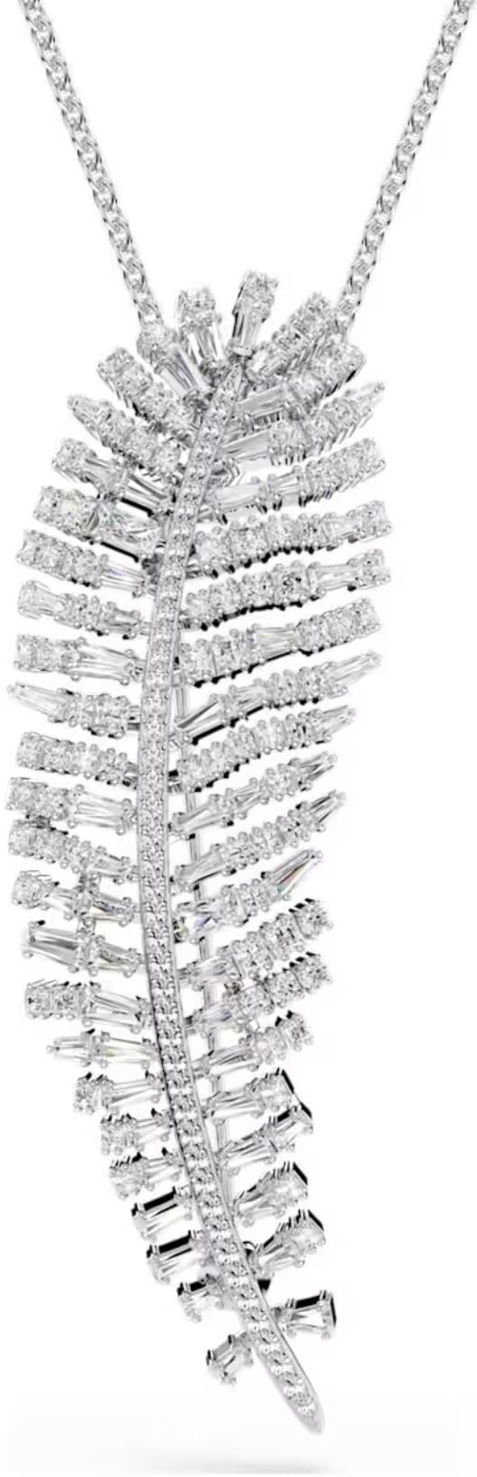 Swarovski Vienna kaulakoru/rintakoru, vaalea metalli ja kirkkaat zirkonit,