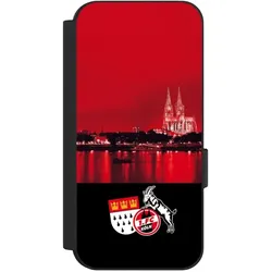 Nivocase Klapphülle für Google Pixel 9 Pro Handyhülle aus Kunst Leder NIVOflip schwarz 1. FC Köln (Google Pixel 9 Pro), Smartphone Hülle, Schwarz