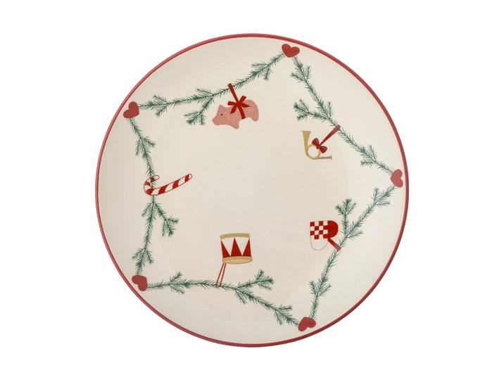 Bloomingville Assiette Yule Ø25,5 cm Blanc