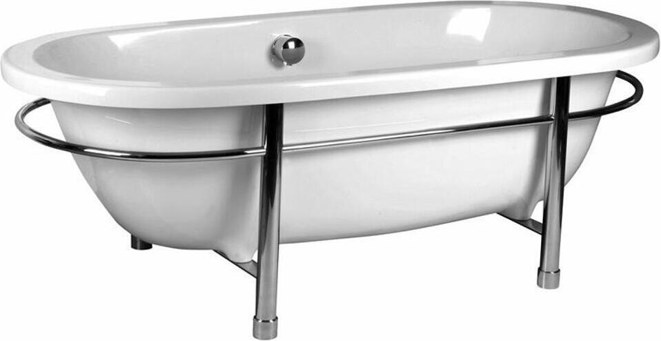 MATRIX C freistehende Badewanne 175x80x46cm, Gestell in Chrom