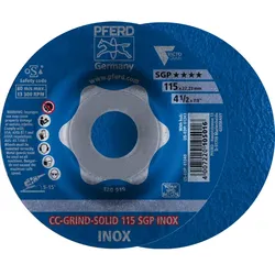 PFERD TOOLS CC-GRIND-SOLID Schleifscheibe Speziallinie SGP INOX für Edelstahl - 64189115