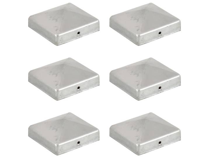 vidaXL Pfostenkappen 6 Stk. Pyramide Verzinktes Metall 81 x 81 mm