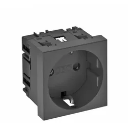 OBO Bettermann 6120016 STD-D0 SWGR1 Steckdose 1fach Schutzkontakt schwarzgrau RAL 7021 16A 250V