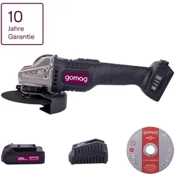 Gomag Akku Winkelschleifer GO-WS125BL 20V Ø125mm & Starterkit + Trennscheibenset