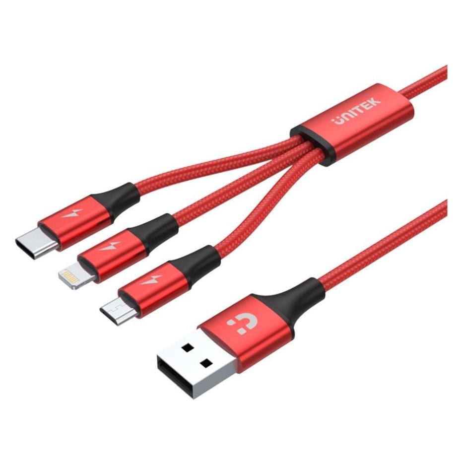 Unitek USB-A - USB-C, Lightning, USB Micro B (1.20 m, USB 2.0) (C4049RD)