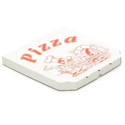 KK Verpackungen 4050 Pizzakartons 325 x 325 x 30 mm Pizzaschachteln Motiv Verpackungen weiß