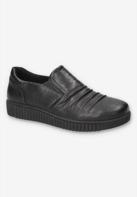 Women's Kipper Comfort Flat by Easy Street in Black (Size 7 M)